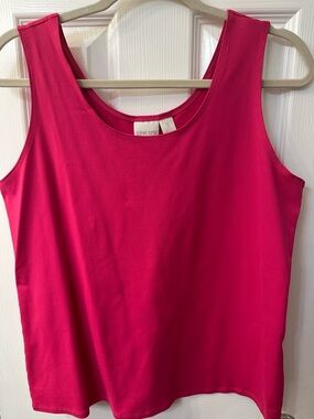 Chico's Bold Fuchsia Scoop Neck Tank